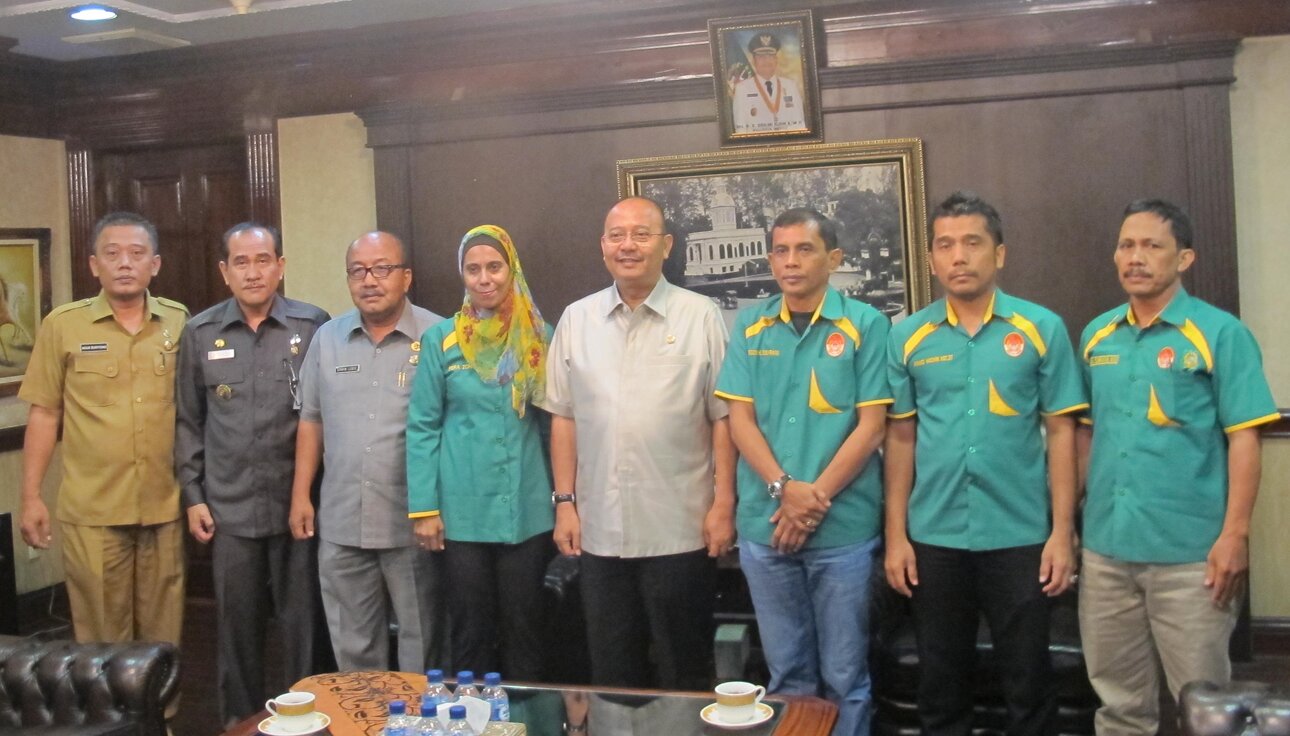 Foto Bersama saat Audensi PORKOT MEDAN 2014 dengan Walikota Medan 